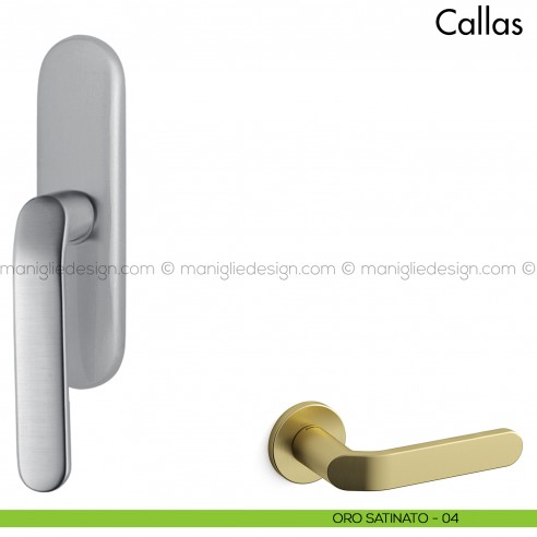 Maniglia per finestra cremonese Callas Mandelli oro satinato