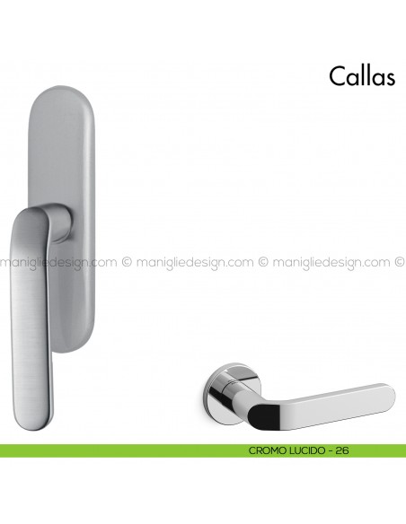 Maniglia per finestra cremonese Callas Mandelli cromo