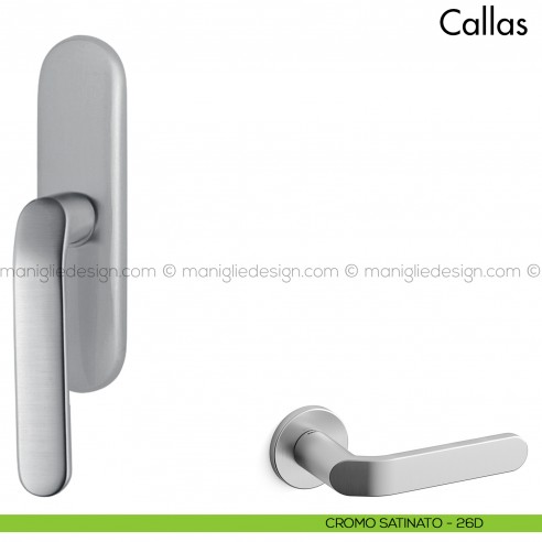 Maniglia per finestra cremonese Callas Mandelli cromo satinato