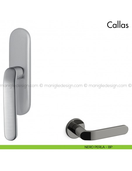 Maniglia per finestra cremonese Callas Mandelli nero perla
