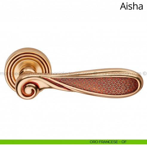 Maniglia per porta interna Aisha Linea Calì oro francese
