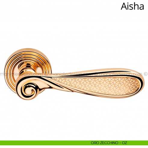Maniglia per porta interna Aisha Linea Calì oro zecchino