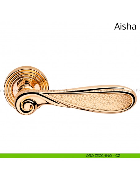 Maniglia per porta interna Aisha Linea Calì oro zecchino
