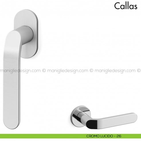 Maniglia per finestra martellina DK Callas Mandelli cromo