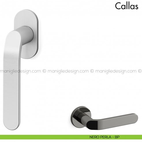 Maniglia per finestra martellina DK Callas Mandelli nero perla