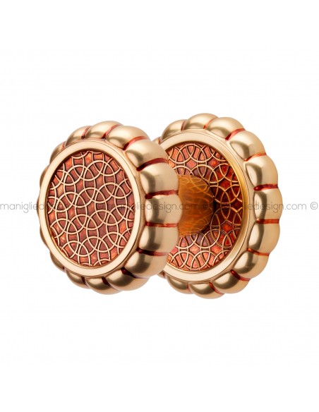 Pomolo per porta fisso Aisha Linea Calì con rosetta tonda