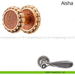 Pomolo per porta fisso Aisha Linea Calì con rosetta tonda 2