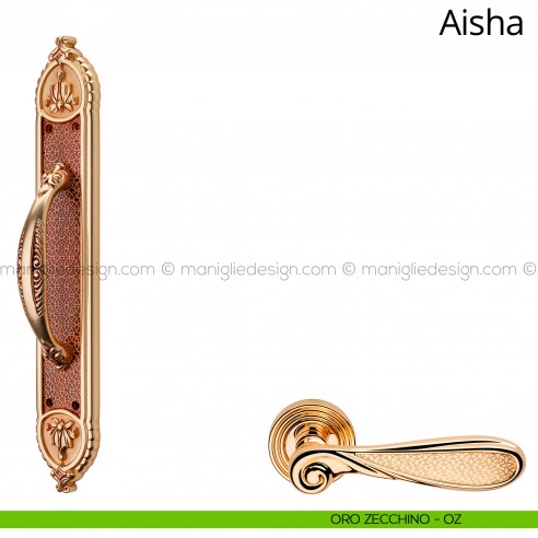 Maniglione per porta Aisha Linea Calì con placca big