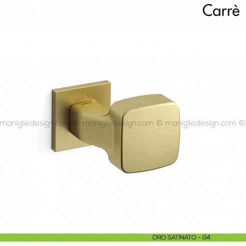 Maniglia per porta Carrè Mandelli oro satinato