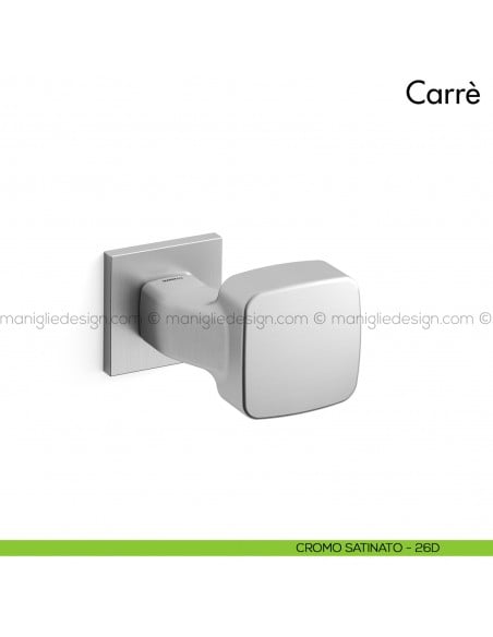 Maniglia per porta Carrè Mandelli cromo satinato
