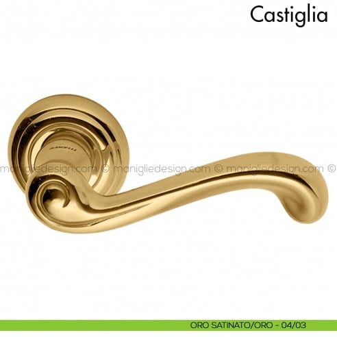 Maniglia per porta Castiglia Mandelli oro -  oro satinato