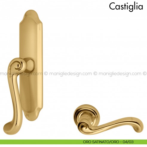 Maniglia per finestra cremonese Castiglia Mandelli oro -  oro satinato