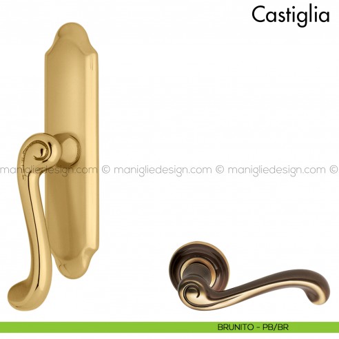 Maniglia per finestra cremonese Castiglia Mandelli brunito