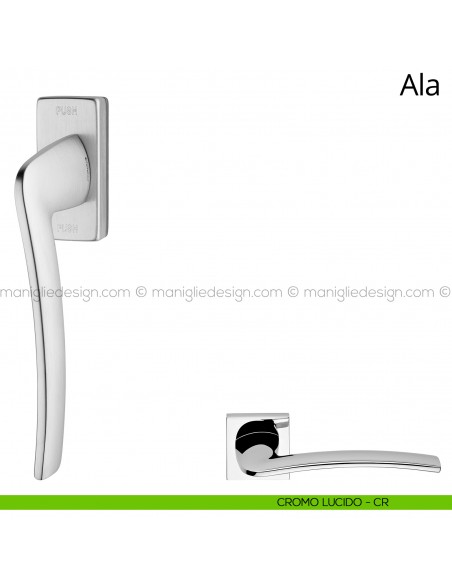 Maniglia per finestra martellina DK antintrusione Ala Linea Calì