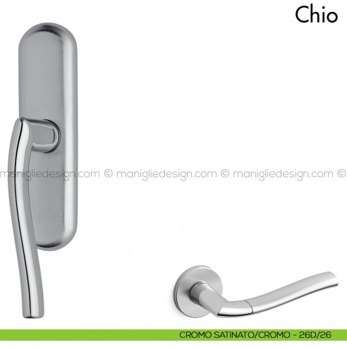 Maniglia per finestra cremonese Chio Mandelli cromo - cromo satinato