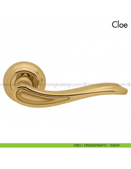 Maniglia per porta Cloe Mandelli oro - oro satinato