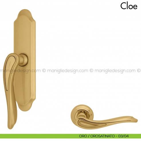 Maniglia per finestra cremonese Cloe Mandelli oro - oro satinato