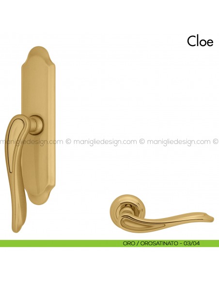 Maniglia per finestra cremonese Cloe Mandelli oro - oro satinato
