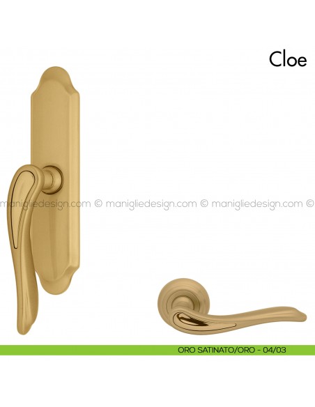 Maniglia per finestra cremonese Cloe Mandelli oro satinato - oro