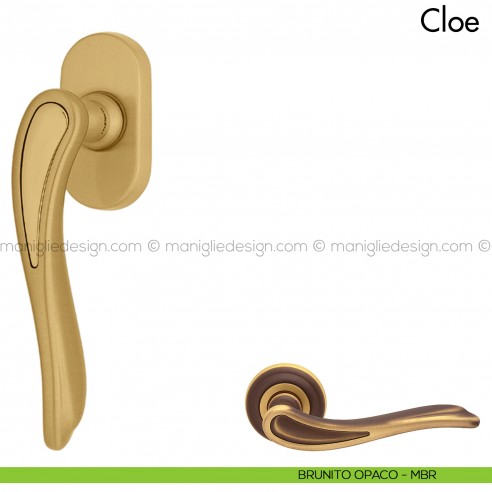 Maniglia per finestra martellina DK Cloe Mandelli brunito opaco