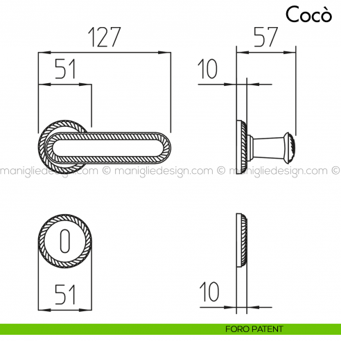 Maniglia per Porta Cocò Mandelli