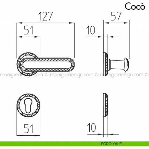 Maniglia per Porta Cocò Mandelli