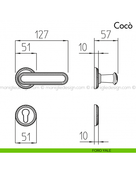 Maniglia per Porta Cocò Mandelli
