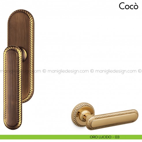 Maniglia per finestra cremonese Cocò Mandelli oro