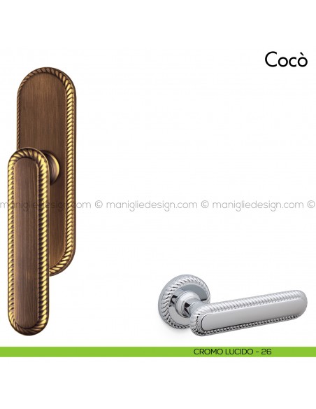Maniglia per finestra cremonese Cocò Mandelli cromo