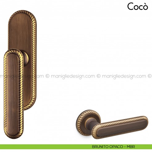 Maniglia per finestra cremonese Cocò Mandelli brunito opaco