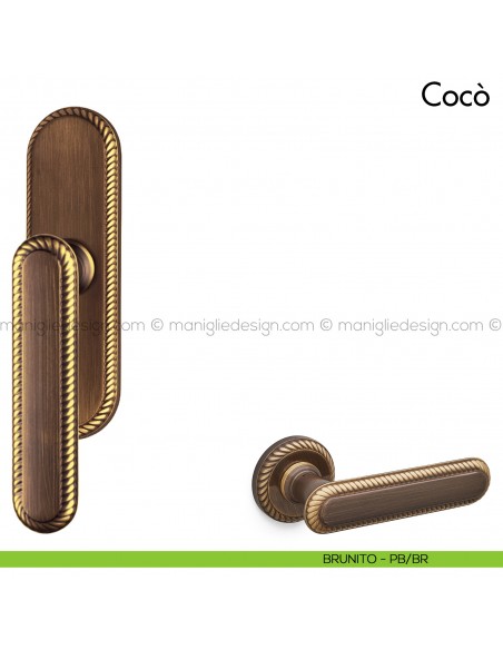 Maniglia per finestra cremonese Cocò Mandelli brunito
