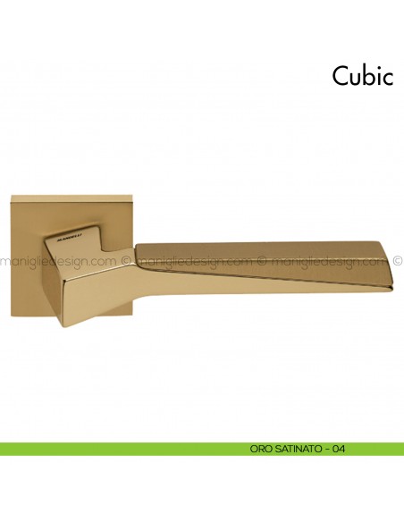 Maniglia per porta Cubic Mandelli oro - oro satinato