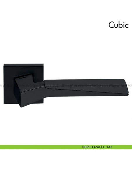 Maniglia per porta Cubic Mandelli nero opaco