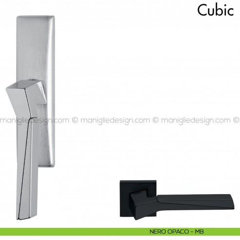 Maniglia per finestra cremonese Cubic Mandelli nero opaco