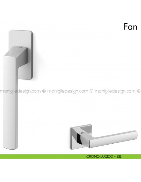 Maniglia per finestra martellina DK Fan Mandelli cromo