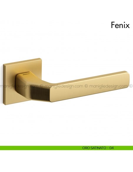 Maniglia per porta Fenix Mandelli oro satinato