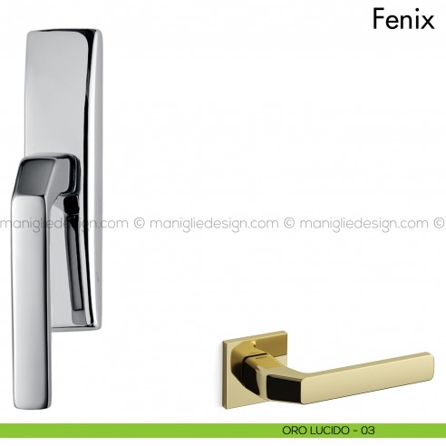 Maniglia per finestra cremonese Fenix Mandelli oro