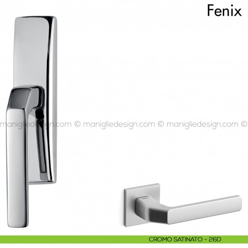 Maniglia per finestra cremonese Fenix Mandelli cromo satinato