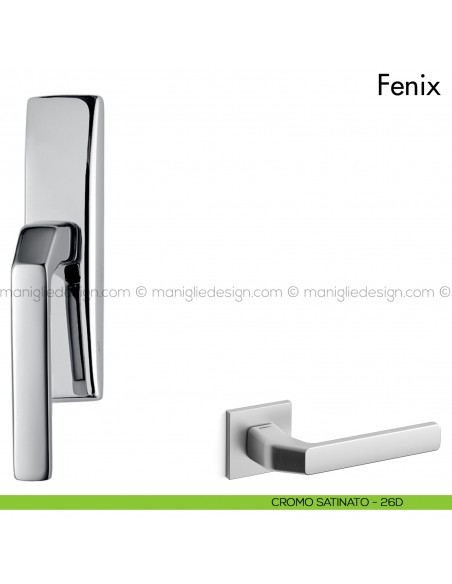 Maniglia per finestra cremonese Fenix Mandelli cromo satinato
