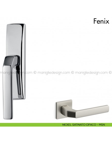 Maniglia per finestra cremonese Fenix Mandelli nickel satinato opaco