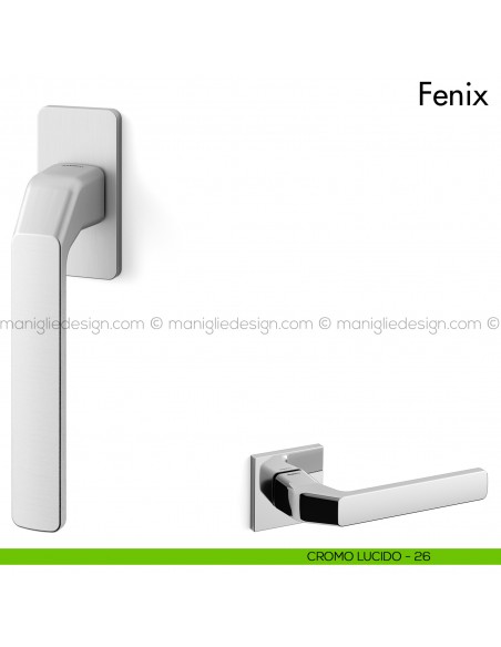 Maniglia per finestra martellina DK Fenix Mandelli cromo