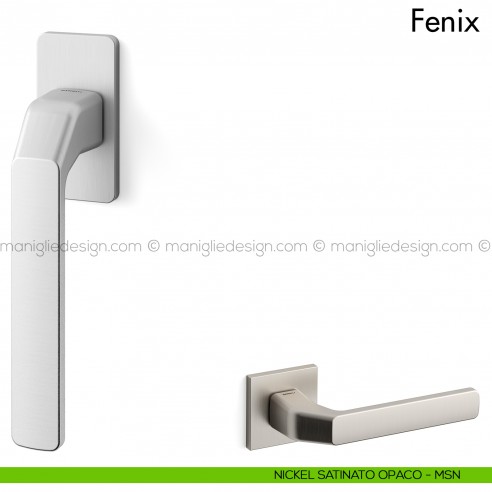 Maniglia per finestra martellina DK Fenix Mandelli nickel satinato opaco
