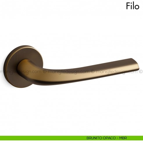 Maniglia per porta Filo Mandelli brunito opaco