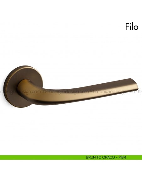 Maniglia per porta Filo Mandelli brunito opaco