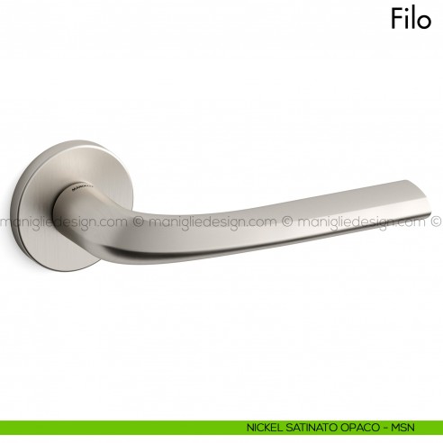 Maniglia per porta Filo Mandelli nickel satinato opaco