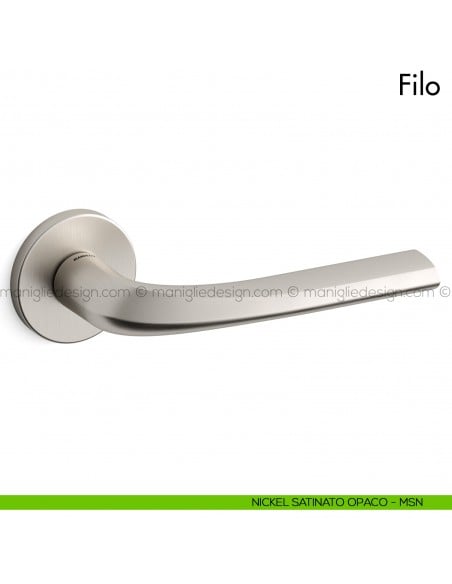 Maniglia per porta Filo Mandelli nickel satinato opaco