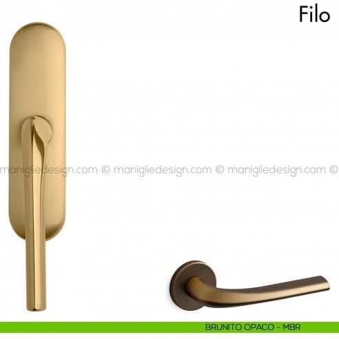 Maniglia per finestra cremonese Filo Mandelli brunito opaco