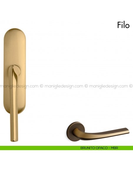 Maniglia per finestra cremonese Filo Mandelli brunito opaco