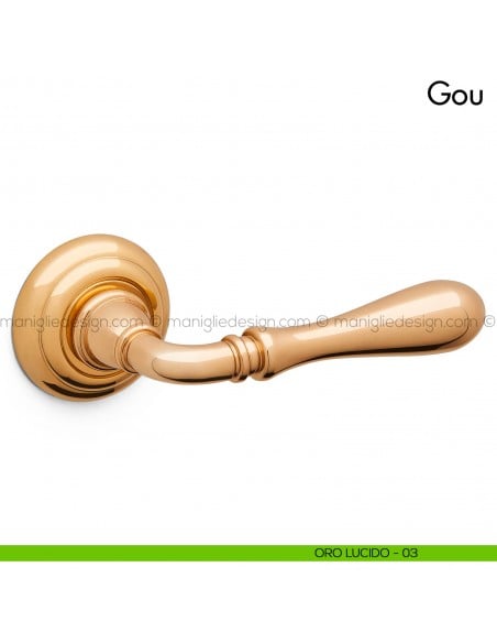 Maniglia per porta Gou Mandelli oro