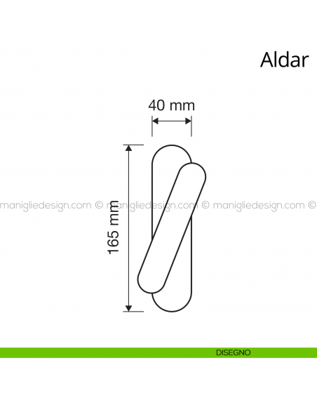 Maniglia per finestra cremonese Aldar Linea Calì disegno